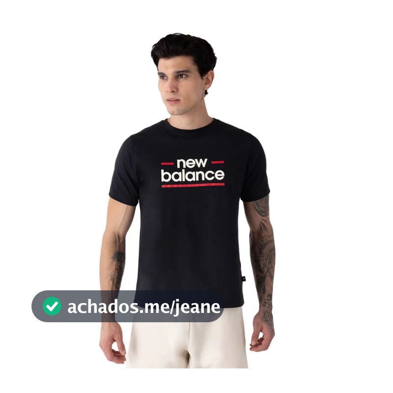 Camiseta Masculina New Balance Linear Lines