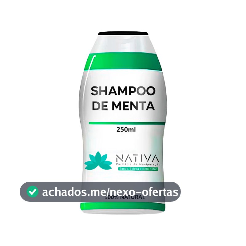 Shampoo de Menta 250ml Hidratação Cabelos Normais E Oleosos