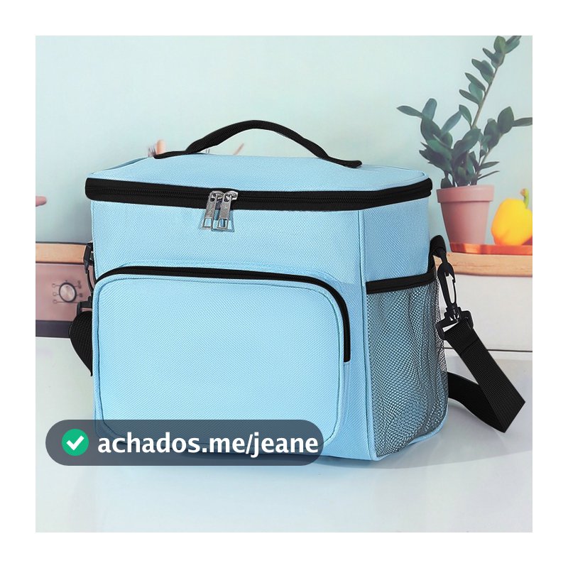 Bolsa térmica quadrada em alumínio reforçado para picnic com amplo espaço e isolamento premium