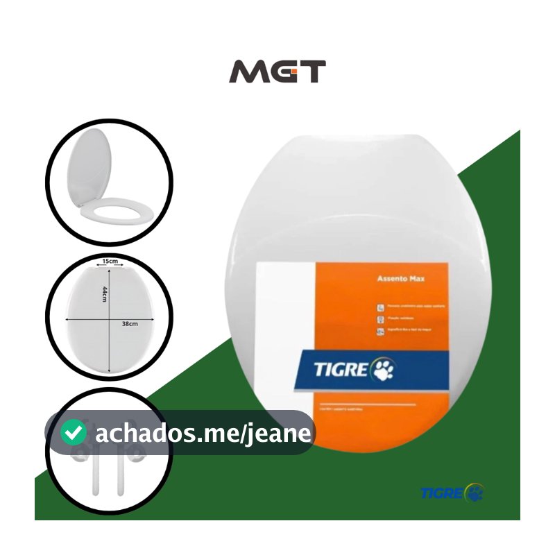 ASSENTO SANITÁRIO MAX PLENA BRANCO TIGRE