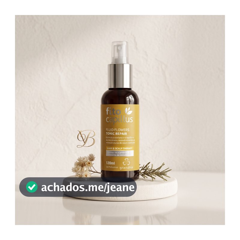 Grandha Tônico para Pontas Secas e Raiz Oleosa Fluid Flowers Repair Fito Capillus Olive 120 ml