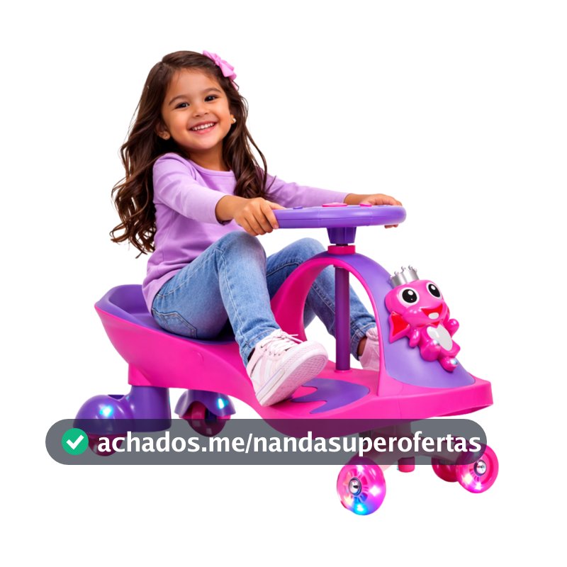 Carrinho de Rolimã Infantil Gira 360° Super Car Rodas LED Drift Suporta 100kg Menino Menina