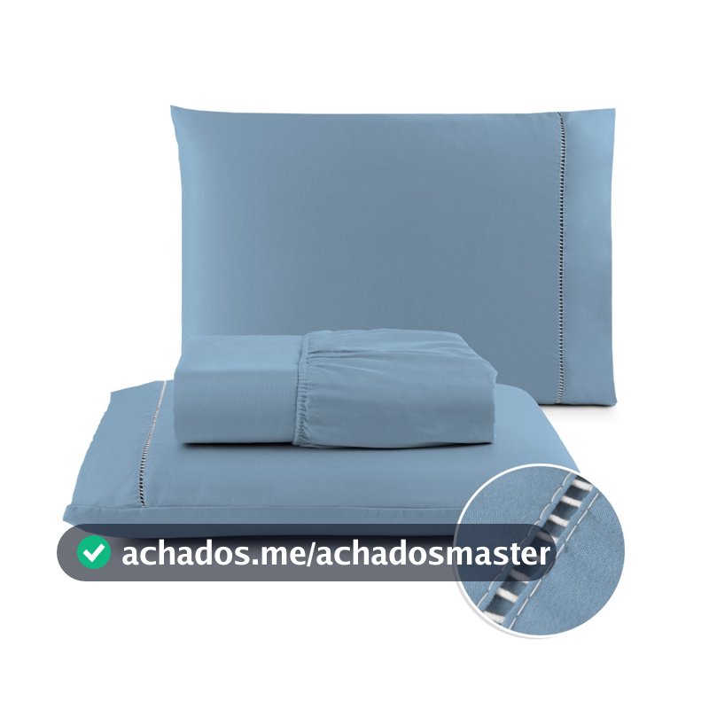 Kit Lencol Jogo De Cama Berço/Solteiro /Casal/Queen/King 400 Fios Micropercal com Ponto Palito