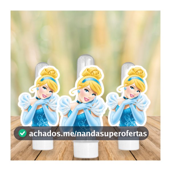 50 Apliques para Tubete Doces Bolo - Tema  CINDERELA -  Lembrancinhas Divertidas para Sua Festas