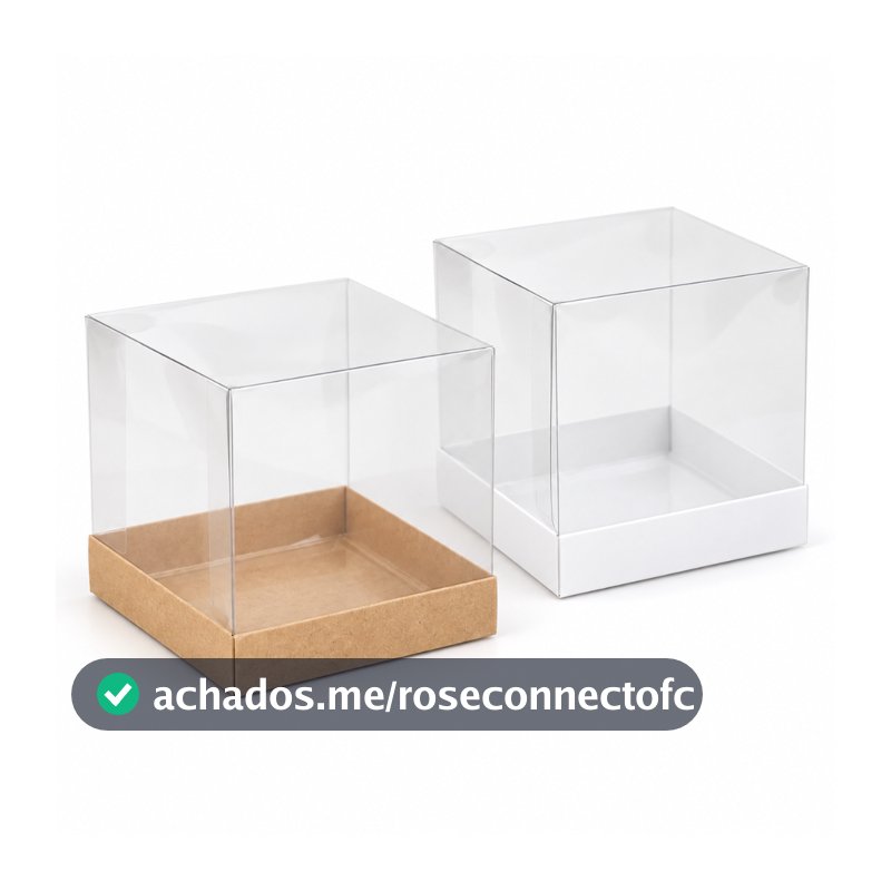 20 Caixas 12x12x12 para Mini Bolo ou Panetone 250g - Tampa Transparente