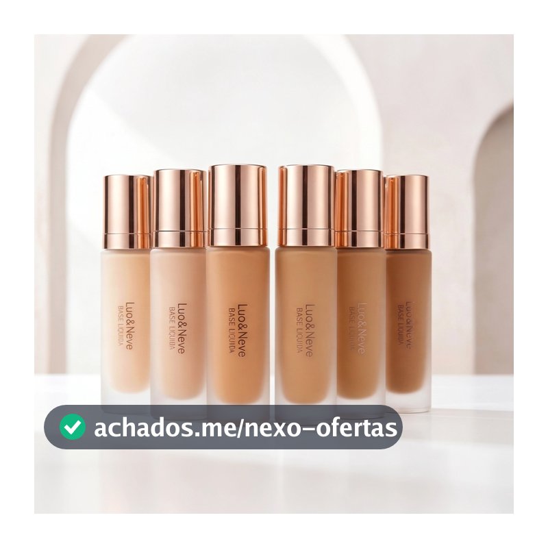 Base Líquida 40ml Cobertura Duradoura Efeito Matte e Natural-Lua&Neve