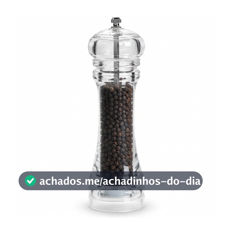 Moedor de Sal Grosso Pimenta do Reino Especiarias Ajustável Cerâmica Resistente Churrasco Cozinha