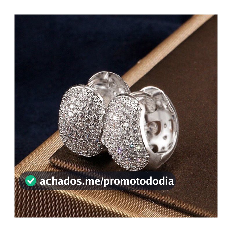 Par De Brincos Cravejados Ice De Luxo Brinco Cravejado Premium A Nao Desbota