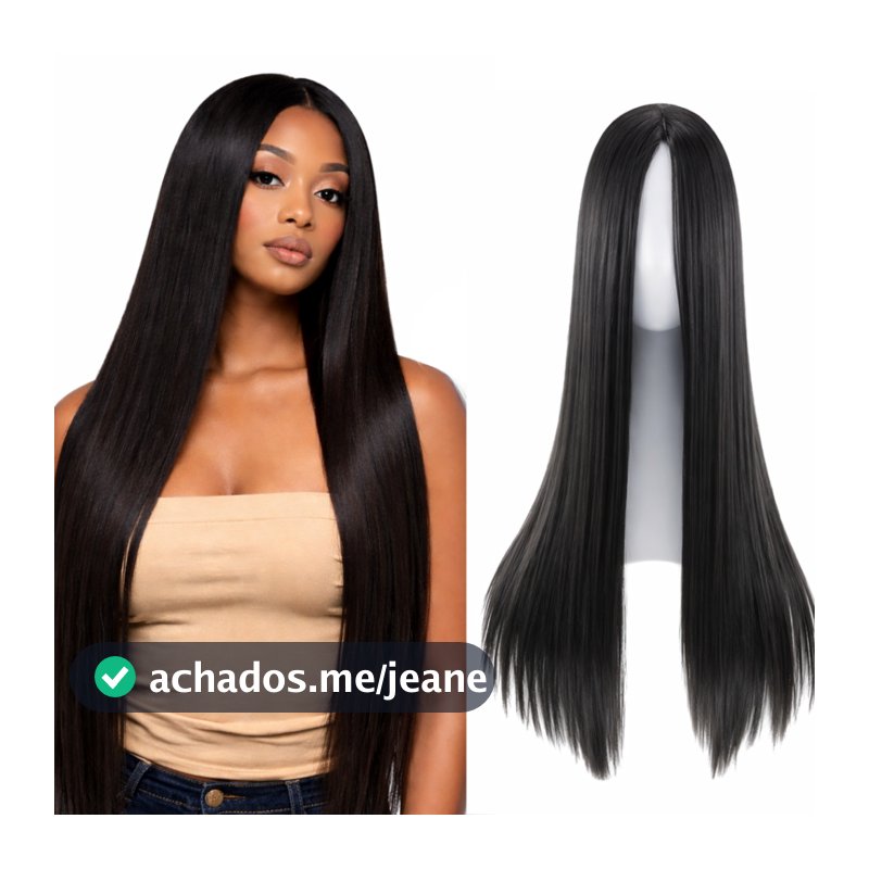 Peruca Orgânica Premium Hair Lisa Sem Franja Lindíssima 60cm