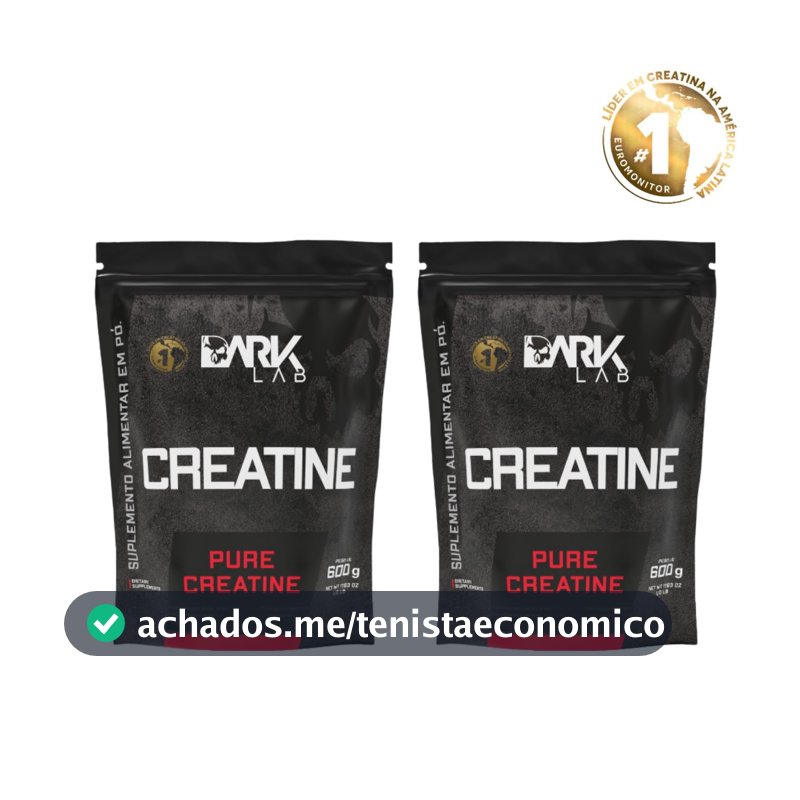 Kit 2x Creatina Monohidratada Pura Refil 600g Dark Lab -  Creatina 100% Pura