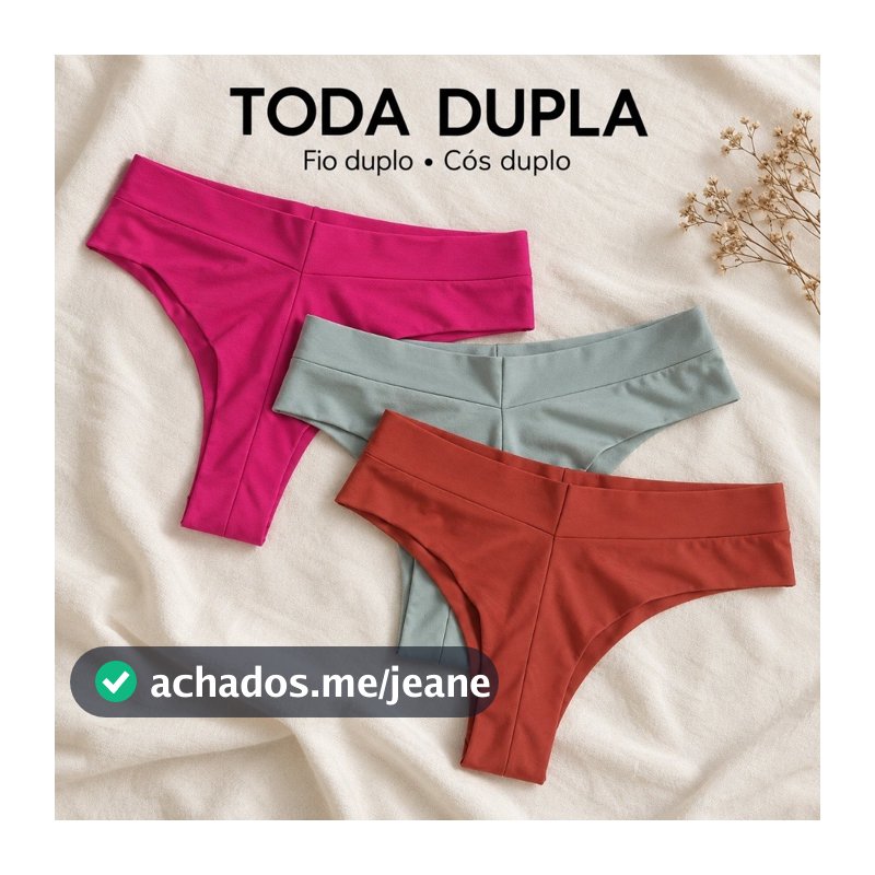 Calcinha Feminina Fio Pala Dupla Poliamida