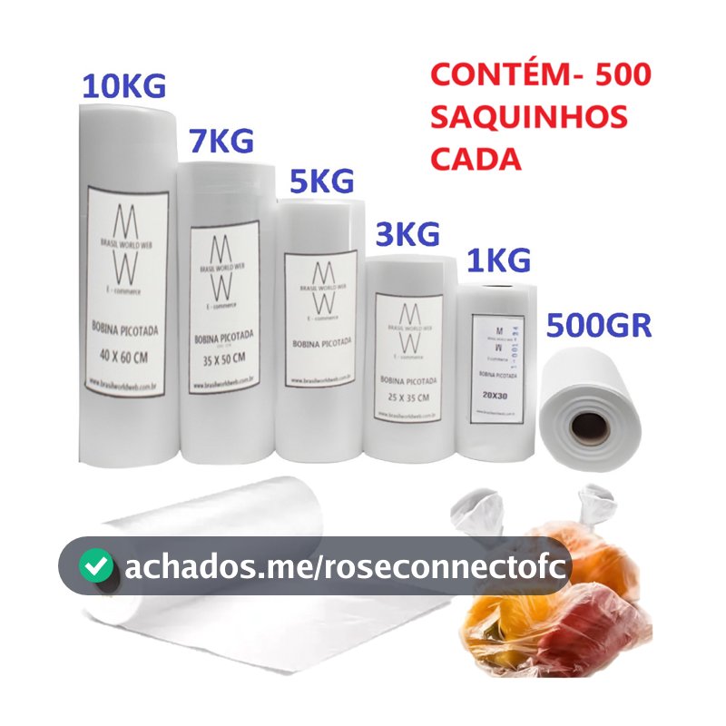 bobina picotada sacos plásticos saquinhos para alimentos freezer microondas