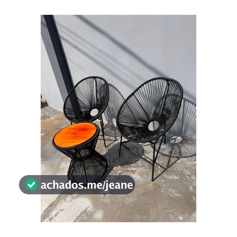 2 Cadeira Acapulco  acompanha mesa ampulheta- Design Elegante e Durabilidade com Estrutura Resistente