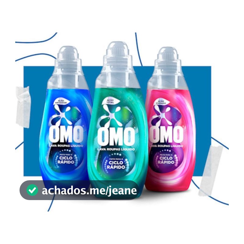 Kit 03 NOVO OMO CICLO RÁPIDO 750ML 1 Ação cuidado +1ação total + 1 ação antiodor