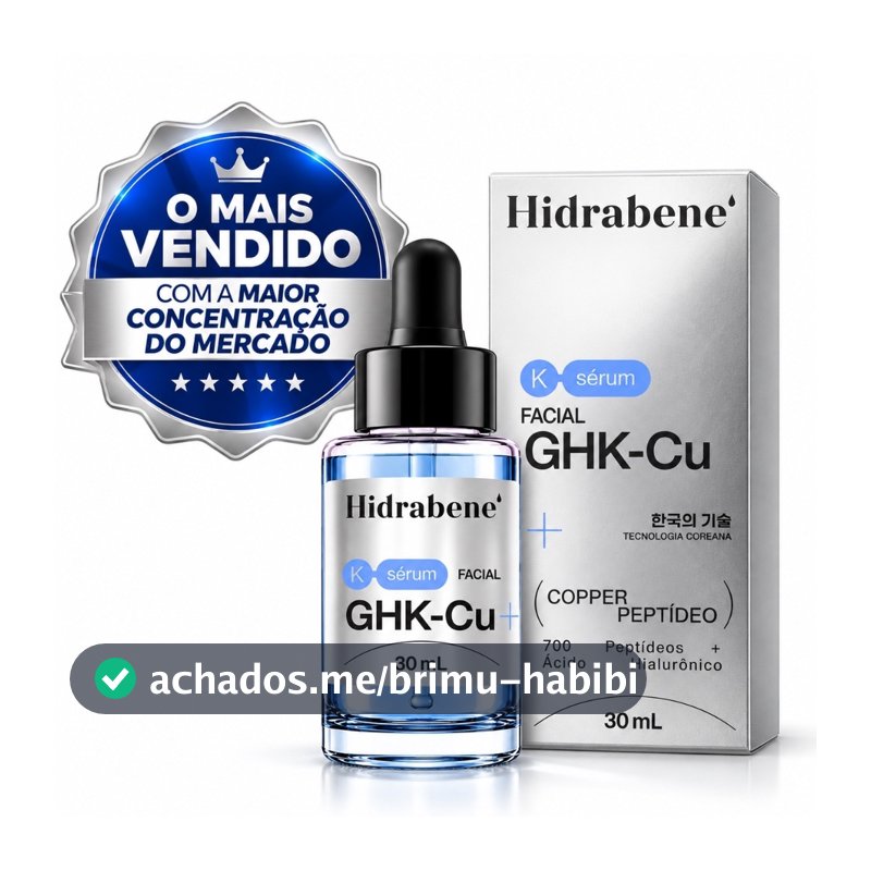 Hidrabene Sérum Facial GHK-Cu Peptídeo de Cobre – Firmeza e Densidade 700 Nano Peptídeos