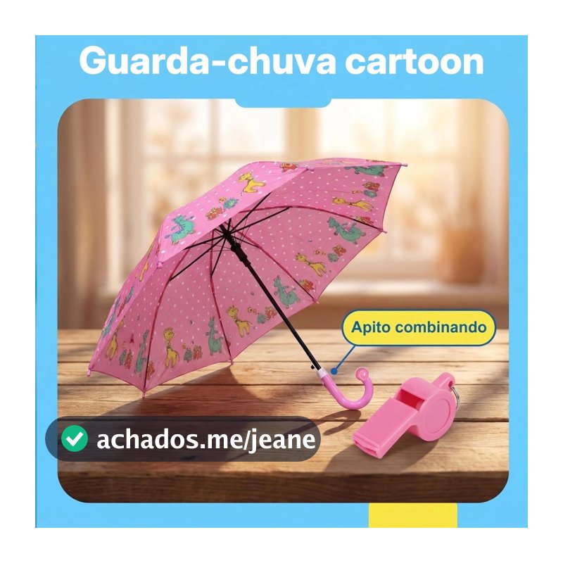 Guarda Chuva Infantil Criança Automático Reforçado Proteção Sol UV Estampada