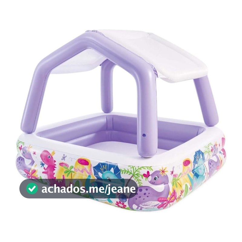Piscina Inflável Infantil Lazer Cobertura Removível 295L Intex