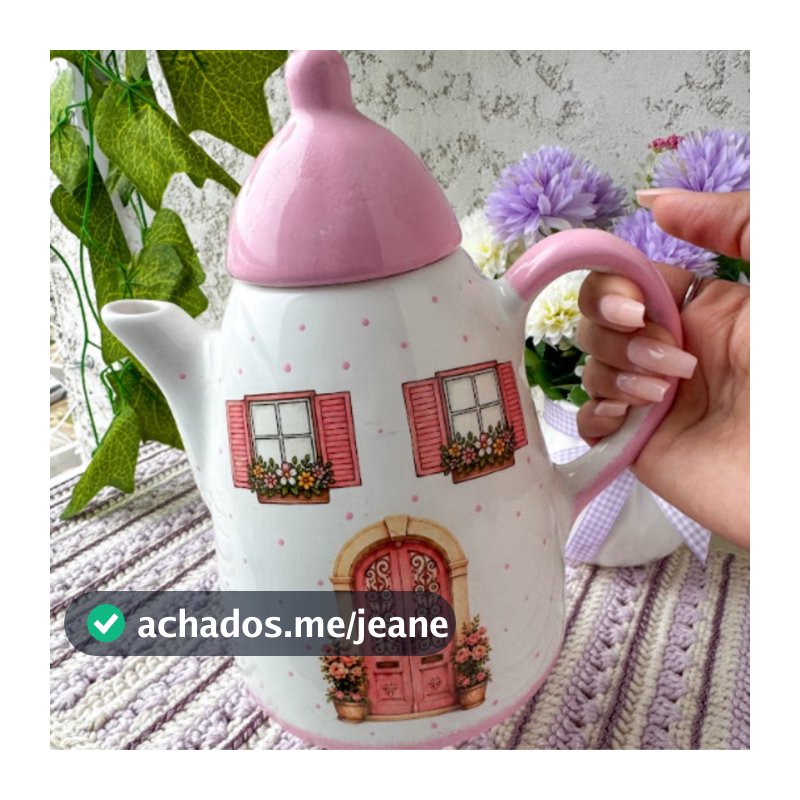 Bule Decorativo Cerâmica 1 Litro Artesanal Alta Qualidade