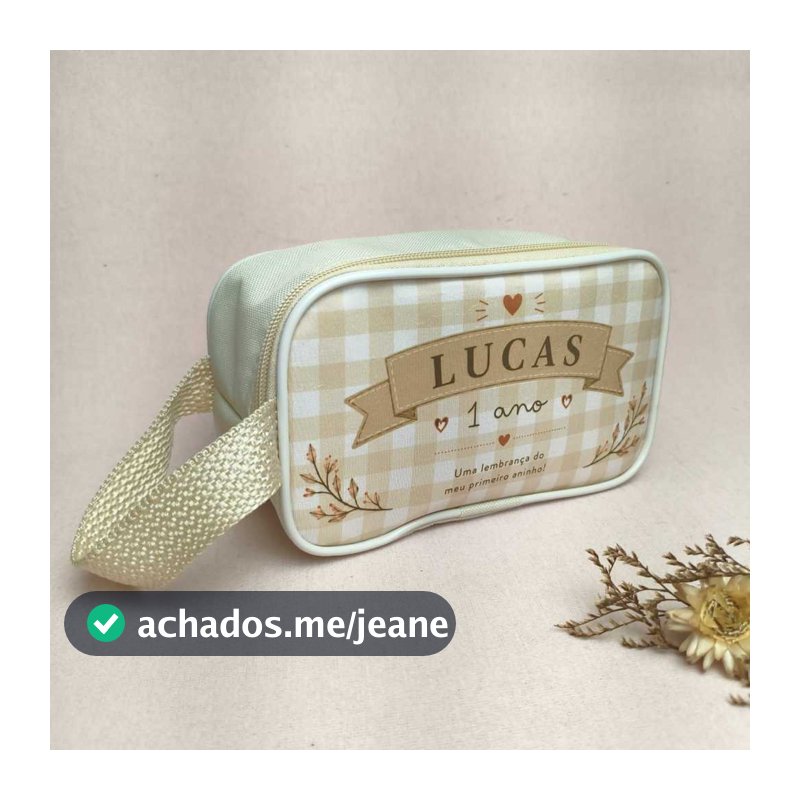 KIT Bolsinha lembrancinha de festa personalizadas de aniversário vários temas menino menina necessaire