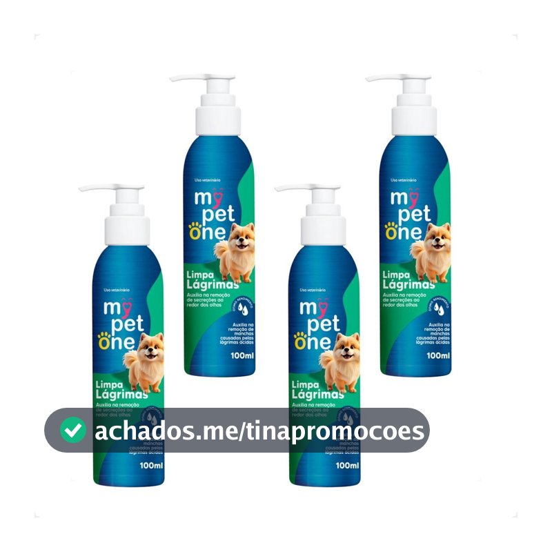 Kit 4 Limpa Lagrimas Mypetone - 100mL