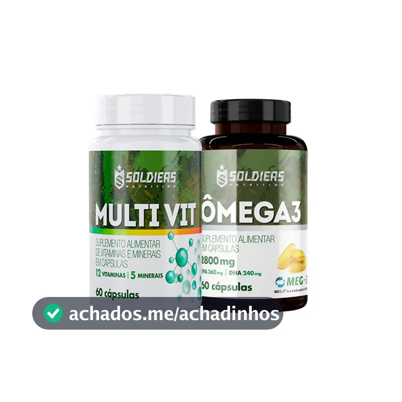 Kit Multivitamínico + Ômega 3 Bem-Estar Diário - Soldiers Nutrition