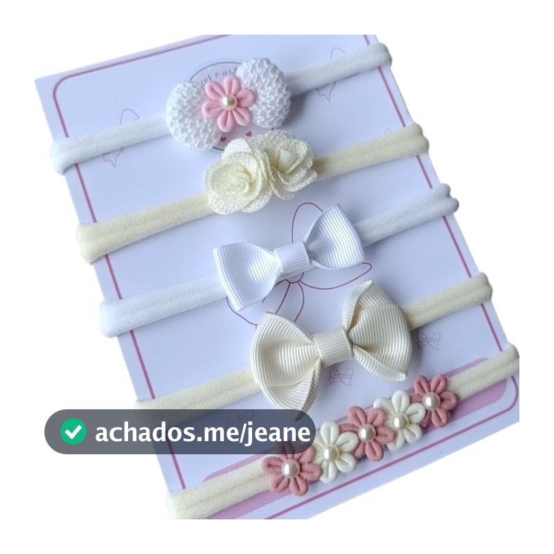 Kit Lacinho para Bebê Kit Meus Primeiros Lacinhos Tiarinhas para Recém Nascida Saida de Maternidade