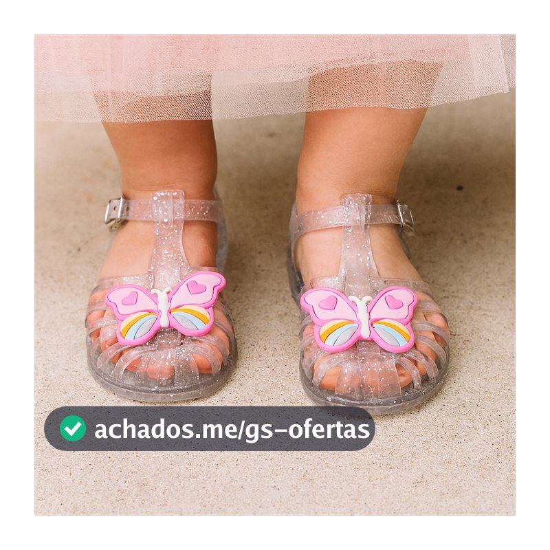 Sandalia infantil de menina borboleta