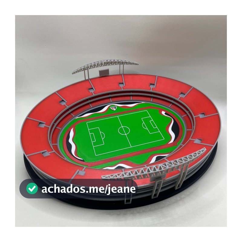 Estádio Morumbi São Paulo SPFC 27cm | Maquete Decorativa Impressão 3D