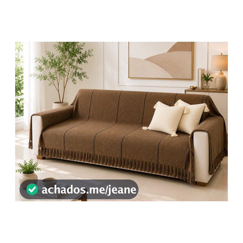 Manta Para Sofá Gigante 4,00 x 1,70 XGG Algodão Macio Decorativa Luxo