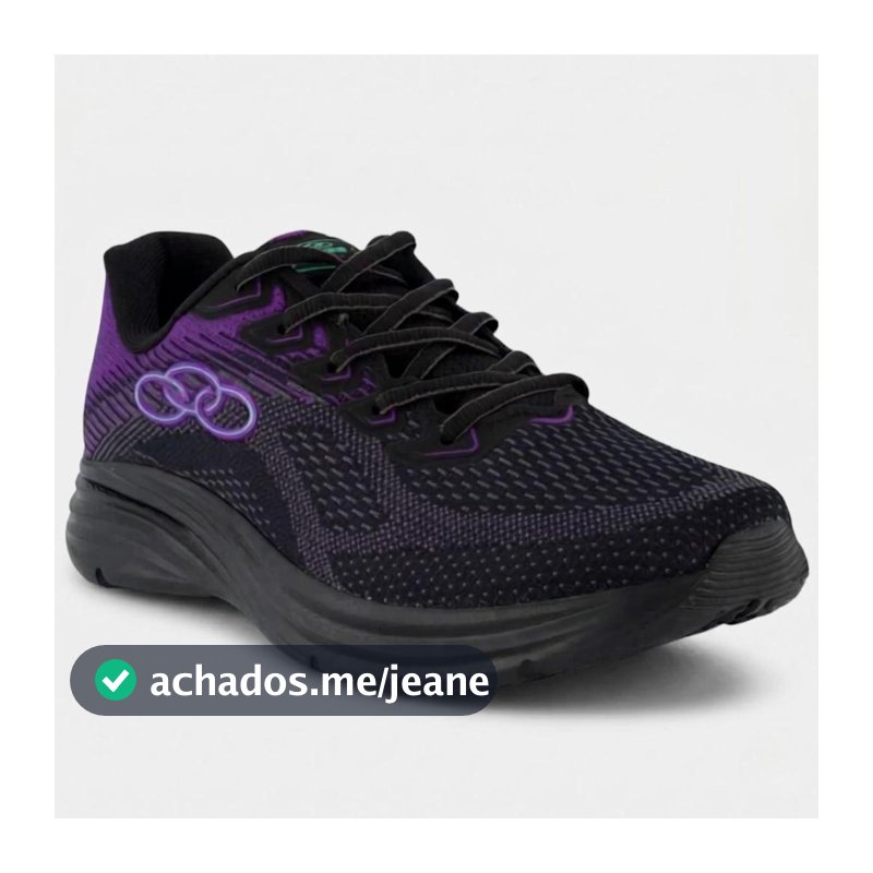 Tênis Olympikus Index 3 Feminino - Preto e Roxo