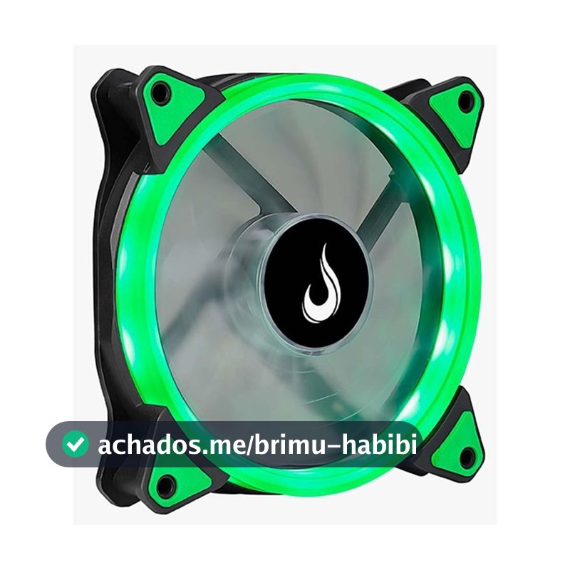 Ventoinha Rise Mode Galaxy Led, 120mm, Verde - RM-FN-01-BG