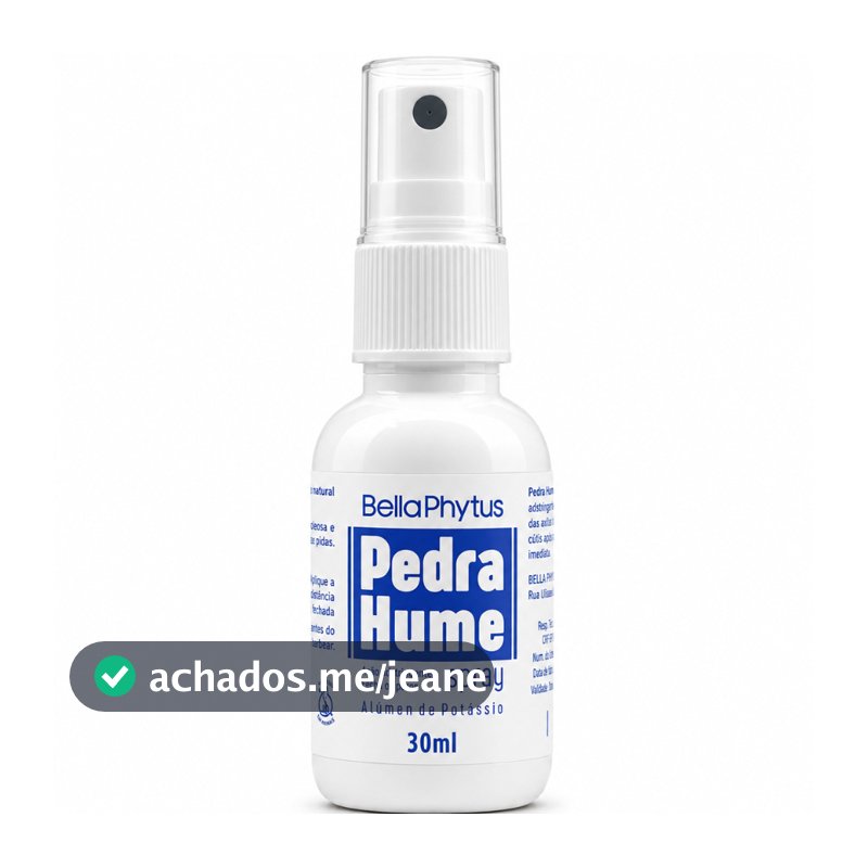 Pedra Hume Alúmen de Potássio 30ML BellaPhytus Estancar Cutícula Manicure Pedicure