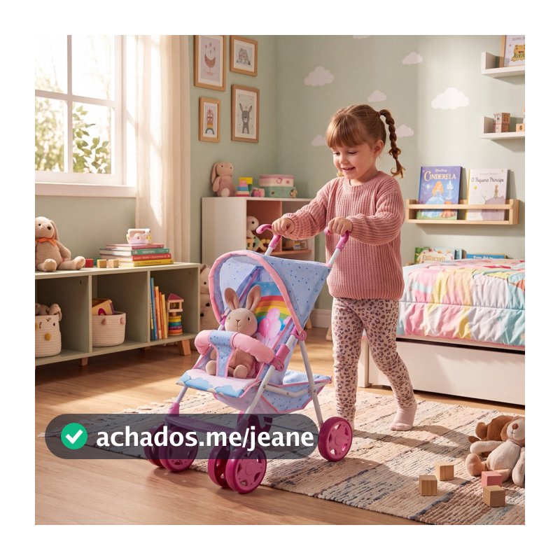 Carrinho de boneca luxo Nuvem de Sonhos - Baby Hercules