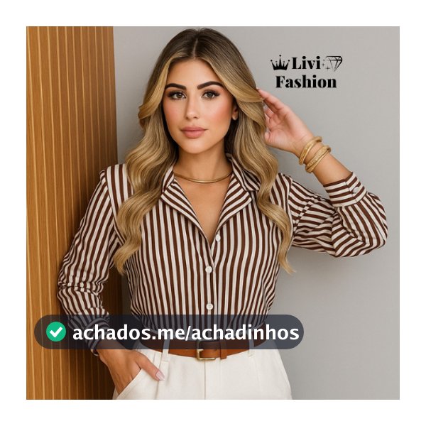 Camisa listrada feminina elegante - moda casual em crepe premiumyr