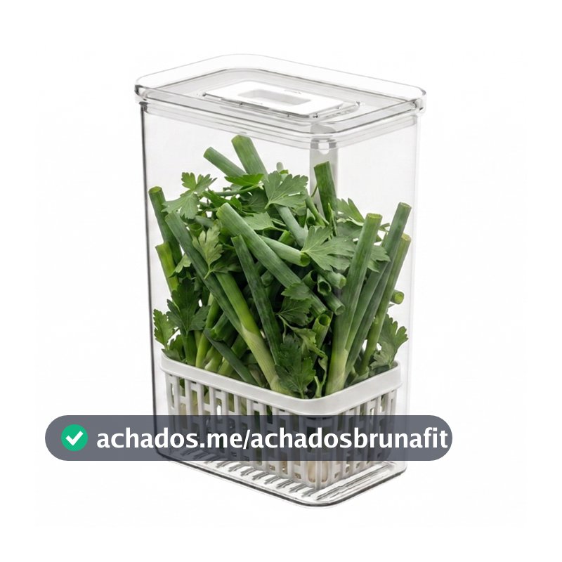 Organizador para Temperos Frescos 2,3L, Cor Cristal, linha Dry Coza