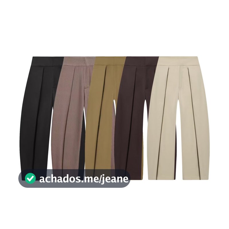 Primavera Novo Produto Feminino Longo Cintura Alta Balão Versão Calças Plissadas 4661402