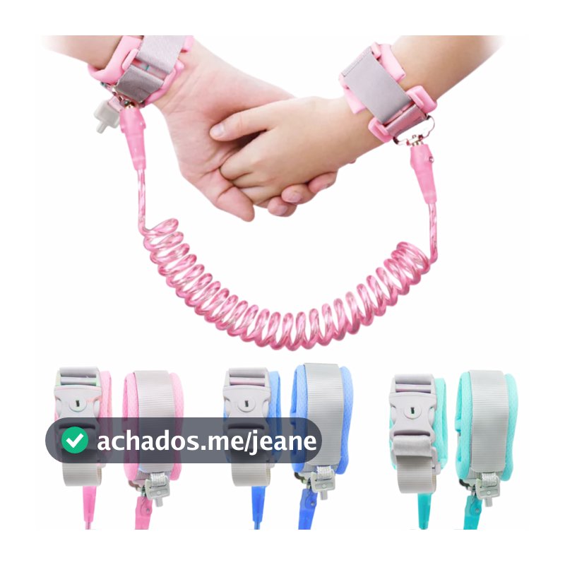 Pulseira Guia Para Criança Infantil Passeio Seguro Anti-Perda Segurança Até 10 Anos Varias cores