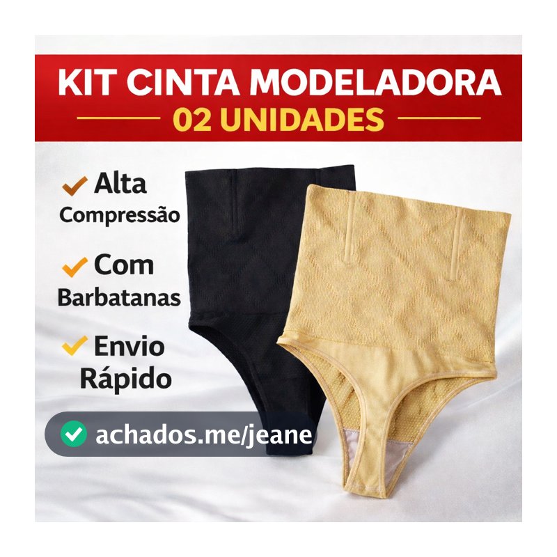 kit Até 3 Calcinhas Modeladoras Afina Cintura Barriga Zero Reduz Medidas Cinta Pos Parto Cos Duplo Barbatanas Fio Dental