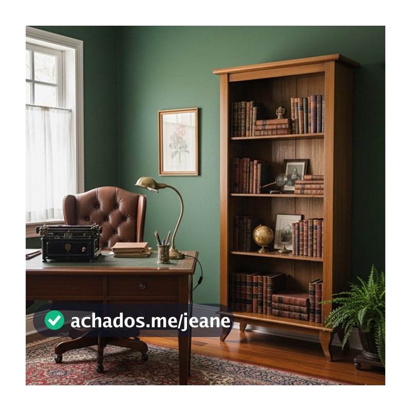 Estante Livreiro de Madeira Maciça Antiga Retro sem Portas Luiz Xv  Vintage Castanho