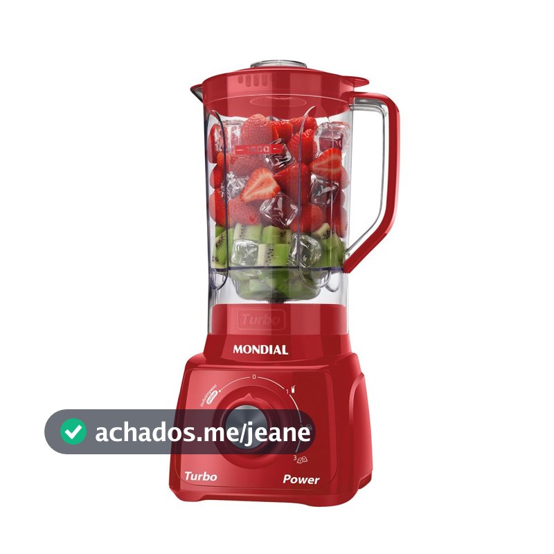 Liquidificador 3 velocidades 550W Turbo Power - L-99-FR - Mondial