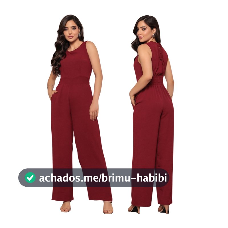Macacão Feminino Longo Social Elegante Duna