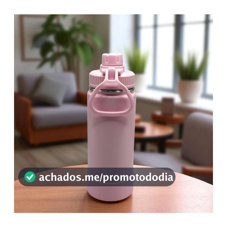 Garrafa Térmica 550ml Sem Bpa Ideal Para Academia Aço Inox Base Silicone