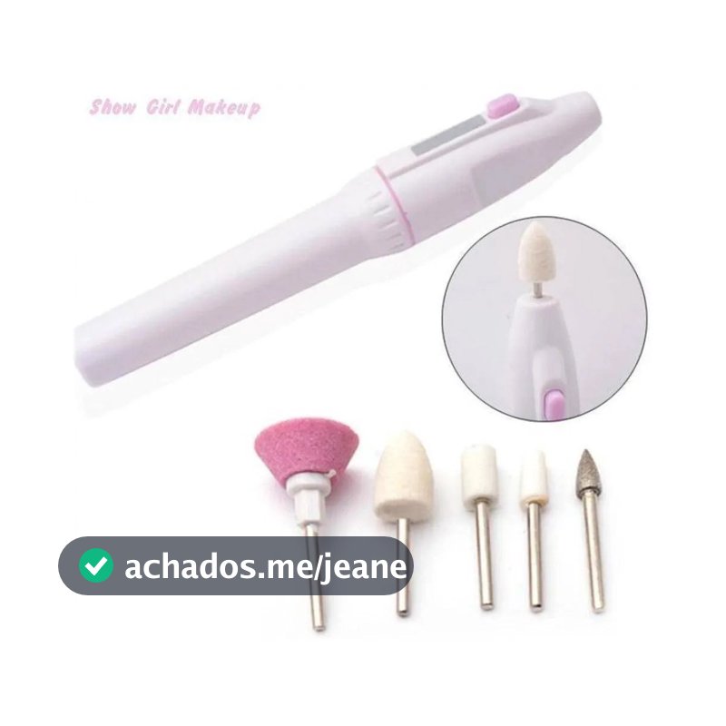 Lixa Elétrica Unhas Aparelho Lixador De Unha Portátil Polidor Sem Fio Manicure Unhas(Monica Fashion)