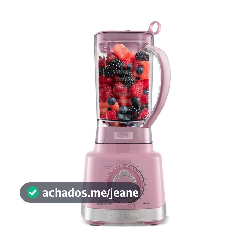 Liquidificador Rosa Britânia 1400W 3L 12 Velocidades BLQ1300RS