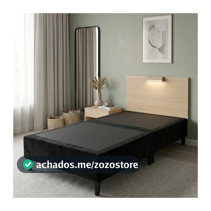 Base Box Cama Solteiro Dobravel para Colchão de 188x78 para Quarto Pousadas Apartamento