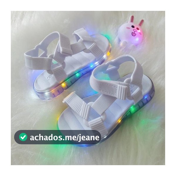 Papete Infantil Sandalia Papete Infantil Feminina Bebe Menina com Luz de Led Infantil 2024
