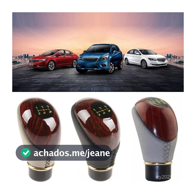 Manopla de Câmbio de 5 Velocidades Universal para Carro, Acessórios de Manopla de Câmbio Manual de Caminhão em Madeira e