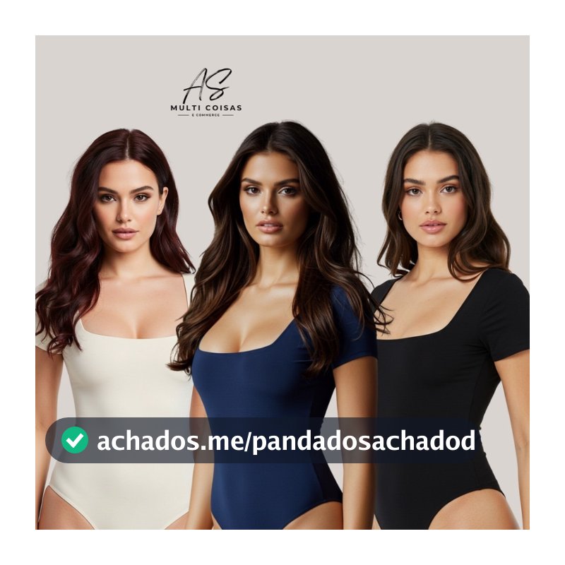 Kit 3 Body Manga Curta - Tecido Suplex Confortável Dia a Dia Moderno Elegante Casual Moda Feminina 3