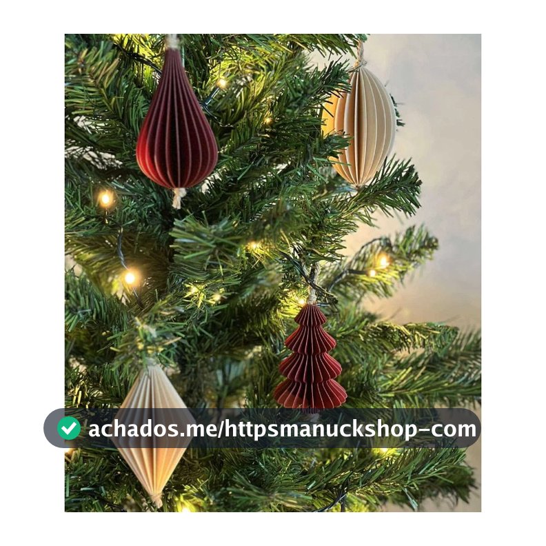 KIT com 4 Enfeites Natalinos TWINKLES Design Único Exclusivo – Decoração Moderna, Leve e Elegante para Árvore de Natal