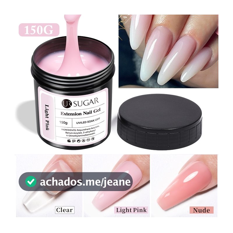 UR SUGAR 150g Gel de Extensão de Unhas Rosa Nude Leitoso Construção Rápida Auto-nivelante Gel UV Duro Construção